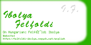 ibolya felfoldi business card